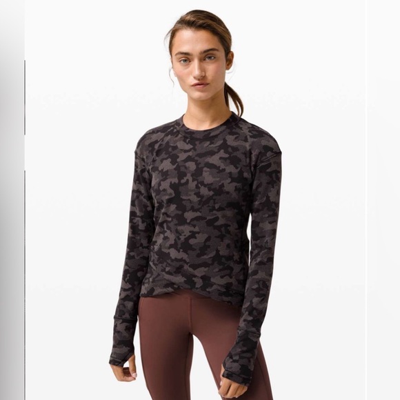 Lululemon Close to Crossing Long Sleeve Rulu Heritage Camo - Black - Size 4 - Picture 2 of 12